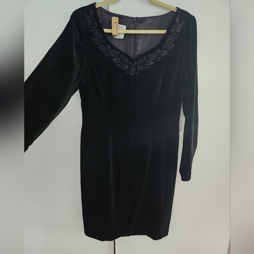 Laura Ashley Velvet Black Dress